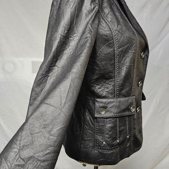 Faux leather blazer - Picture 3 of 8